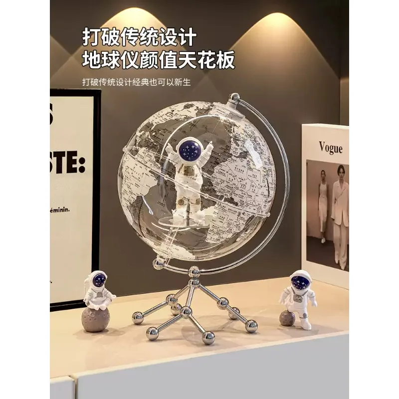 Light Luxury Astronaut Globe Ornament Desktop Decor For Office Wine Cabinet Unique Birthday Gift