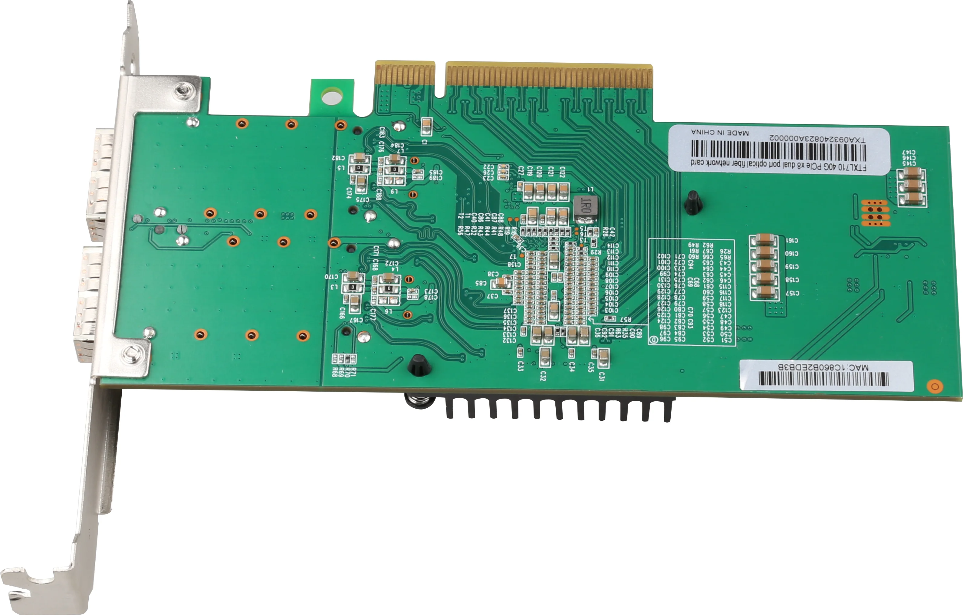 Tarjeta LAN PCIe Gen3.0-8X 40G QSFP de 2 puertos compatible con Intel/XL710-BM2 y AM2 velocidades de red múltiples 40G/10G/1G servidor interno con cable