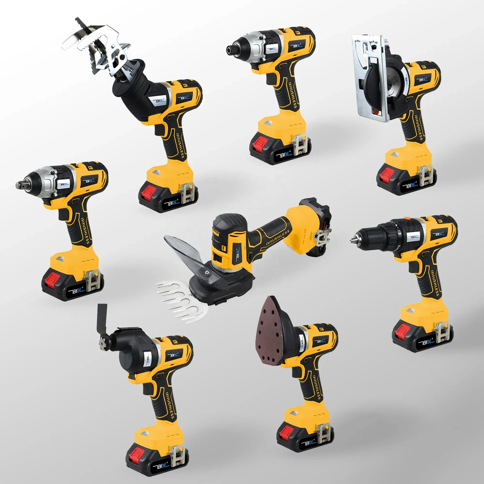 Newest Professional 12 in 1 Cordless Power Tool Kit Combo 20V Electric Drill Tools Sets Combo Sander Jig Saw Router Hammer