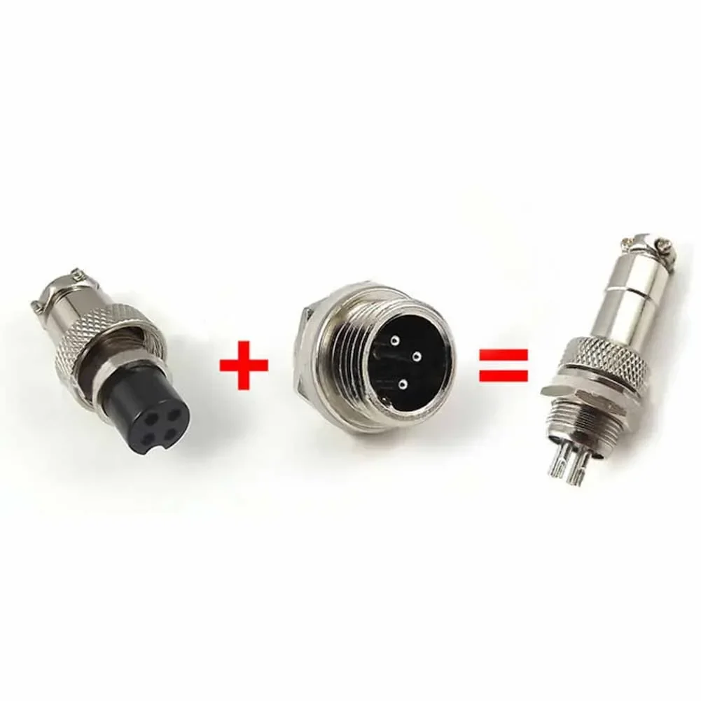 GX12 3pin E-Bike Plug Socket Electric Bicycle Scooter Battery Charger Plug Connector 12mm Male & Female Plug Cycling Accessories