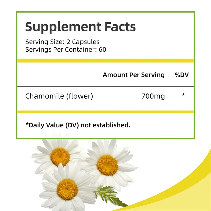 Chamomile Flower - Relieve Anxiety and Stress, Improve Fatigue, Calm Down, Relax, Sleep Support