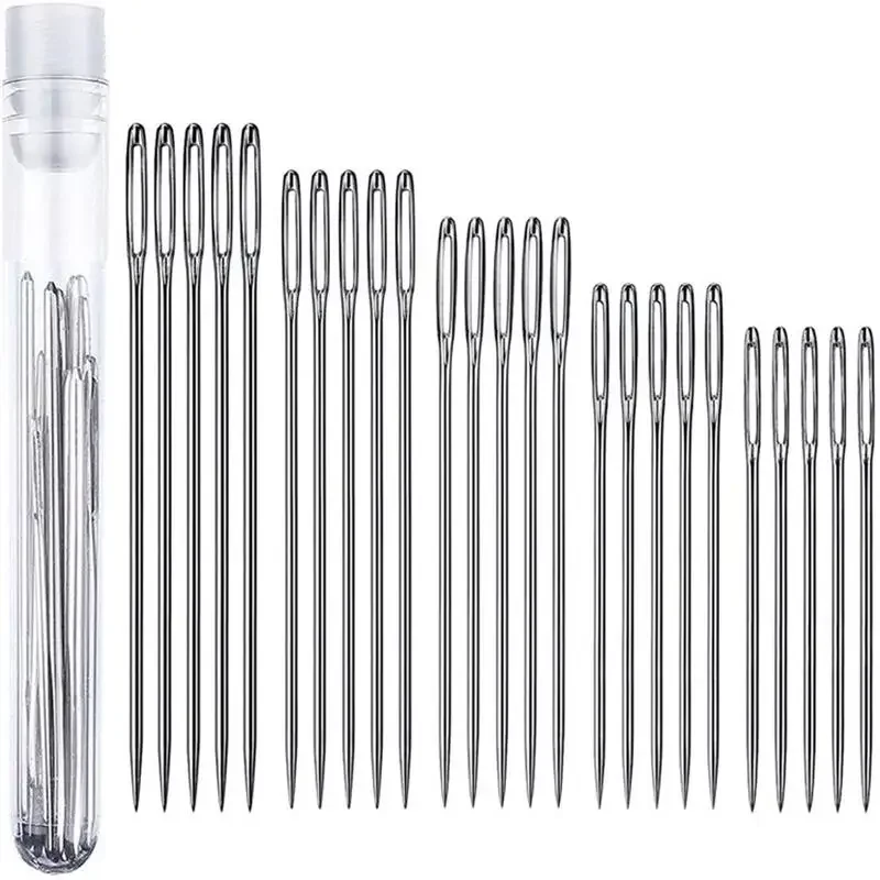 15-50pcs Large Eye Sewing Needles Handmade Leather Embroidery Thread Needle Cross Stitch Knitting Needle Sewing Accessory