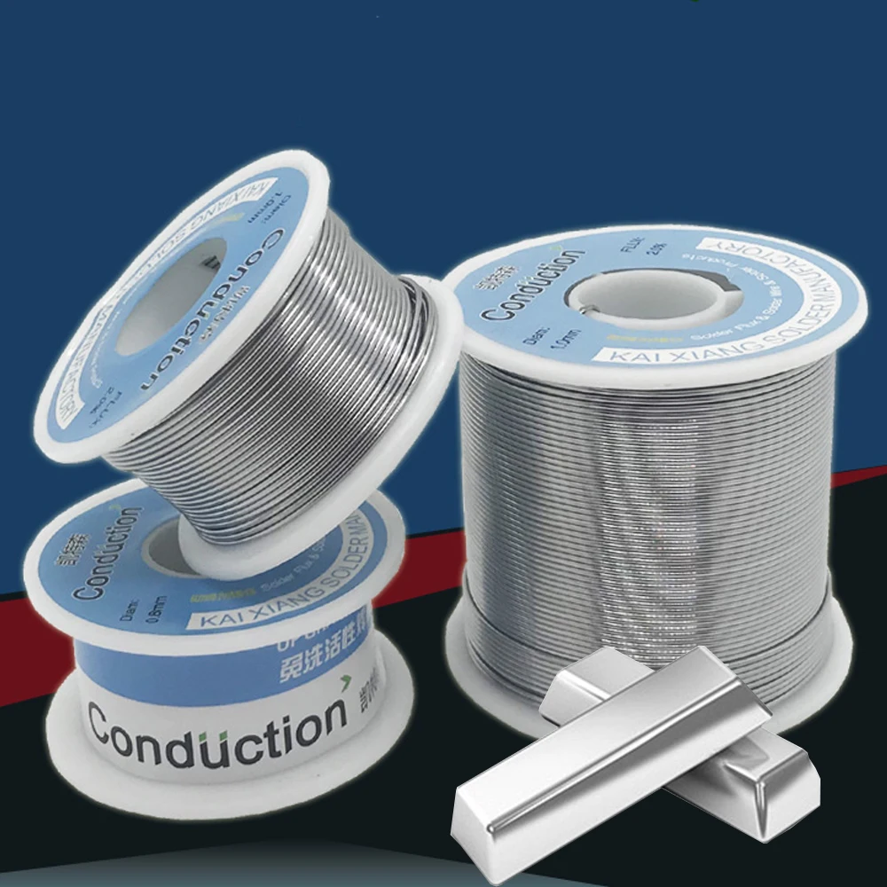 50g 100g Solder Wire 0.3/0.5/0.8/1.0/1.2MM FLUX 2.0% Tin Wire low Melt Rosin Core Solder Welding line Soldering Wire Roll