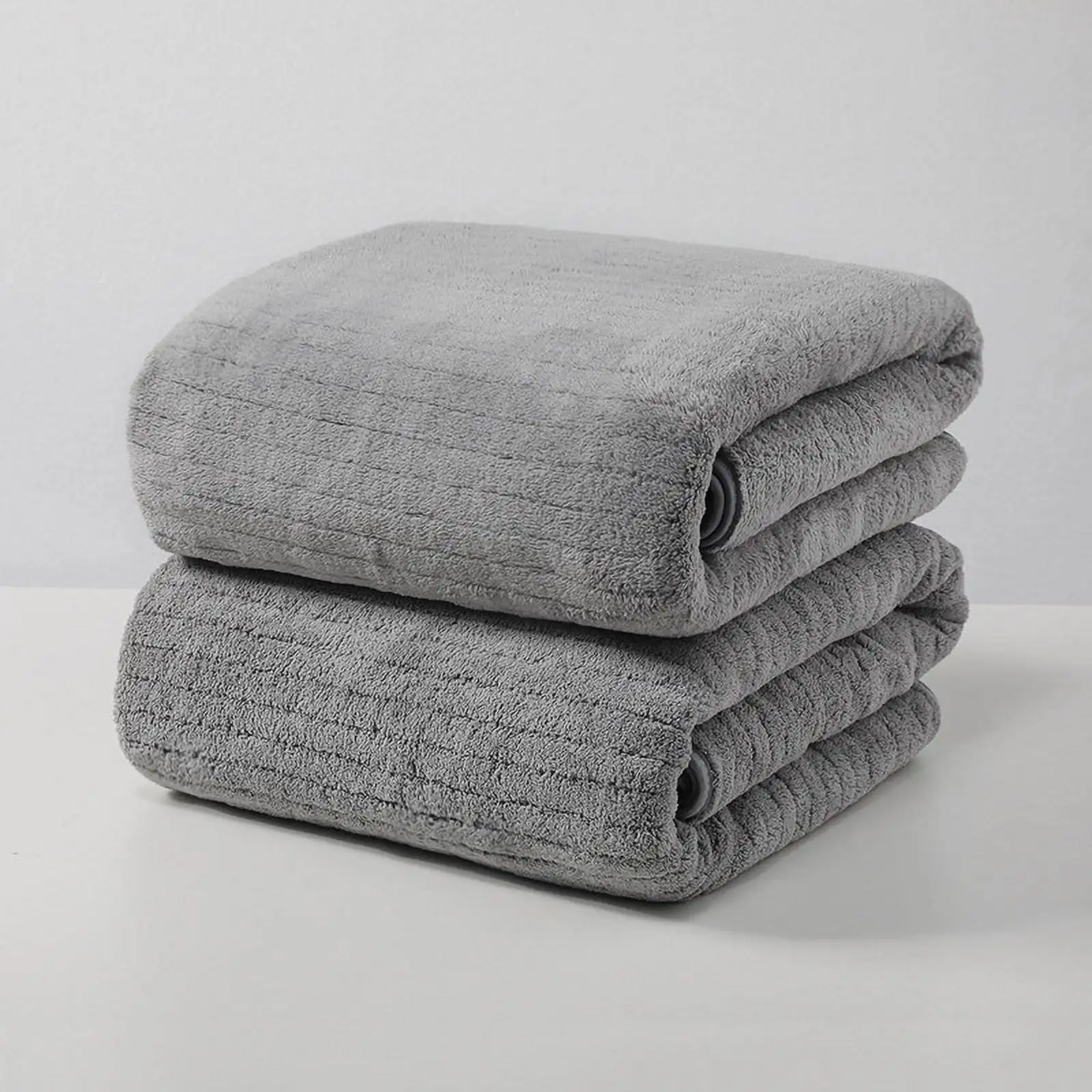 Bath Towels, 2PCS Coral Velvet Towel 30"x14" Extra Large Bath Towels, Lighter Weight, Quicker to Dry image 3