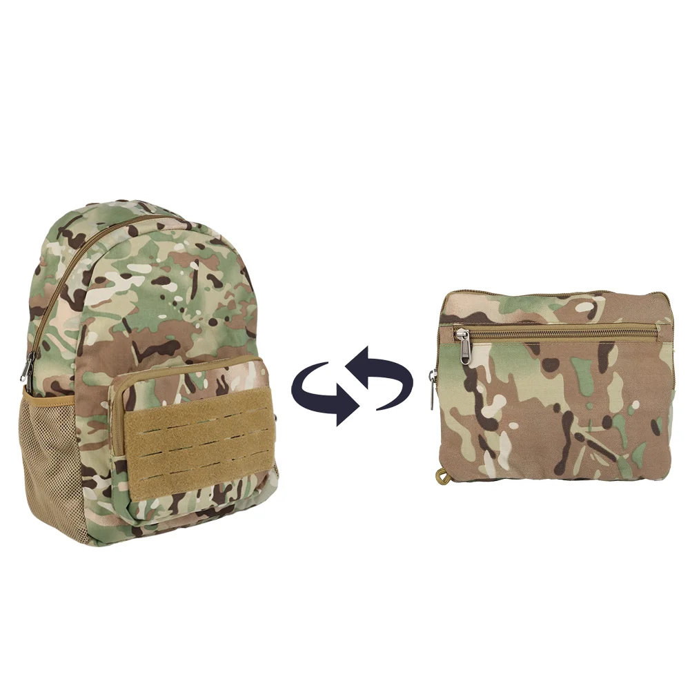 

Tactical Foldable Bag Pack Expanding EDC Backpack Molle 500D Nylon Lightweight Outdoor Hiking Travel Accessories Hunting Bag