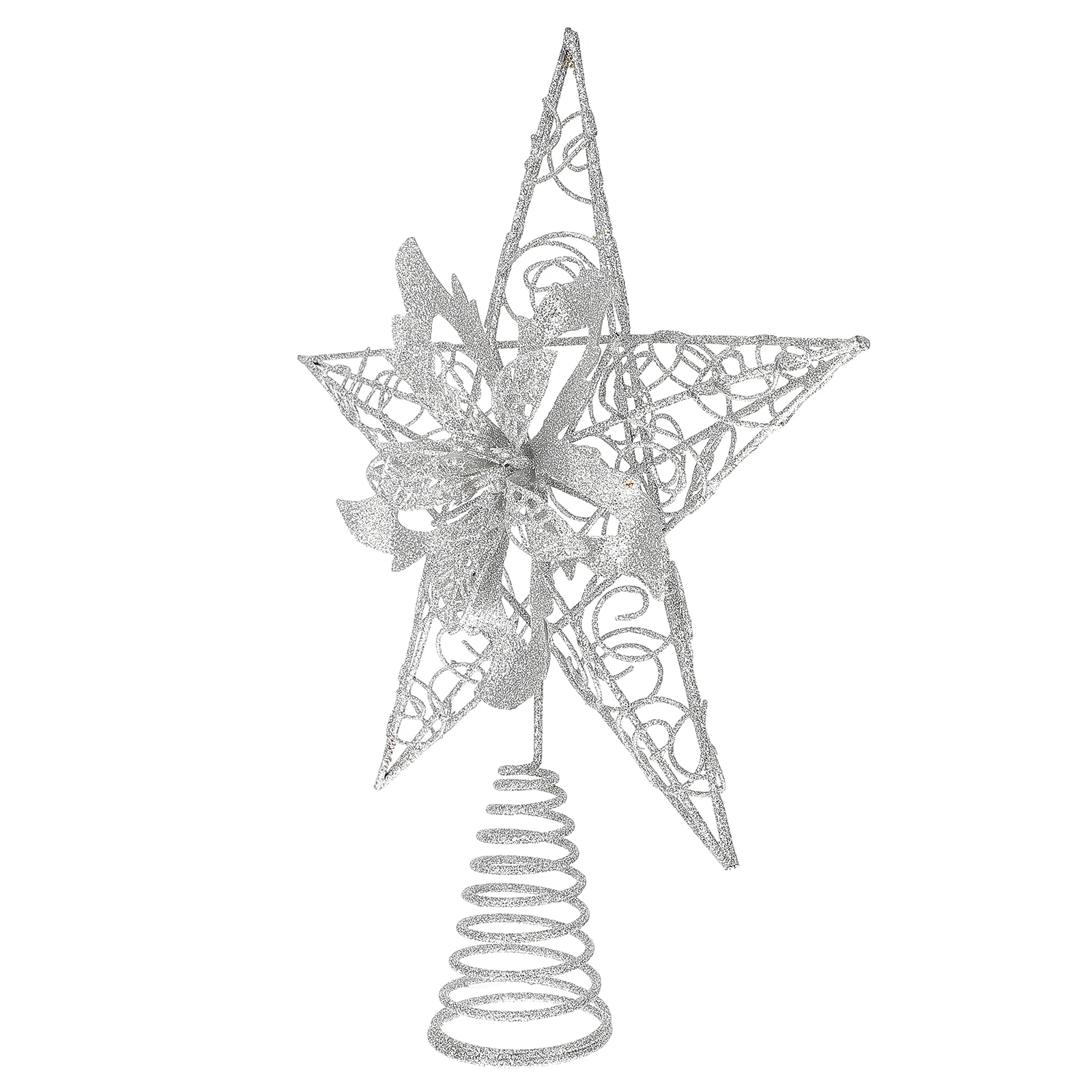 

Christmas Tree Topper Star Decor Bright Color Delicate Iron Design Lightweight Xmas naments Home Hotel Mall Party Festive