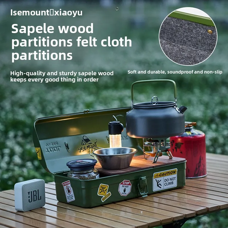 

ISE MOUNT Outdoor Toolbox: Camping Portable – Premium New Year Gift Set / Corporate Gift Set Metal Storage Box