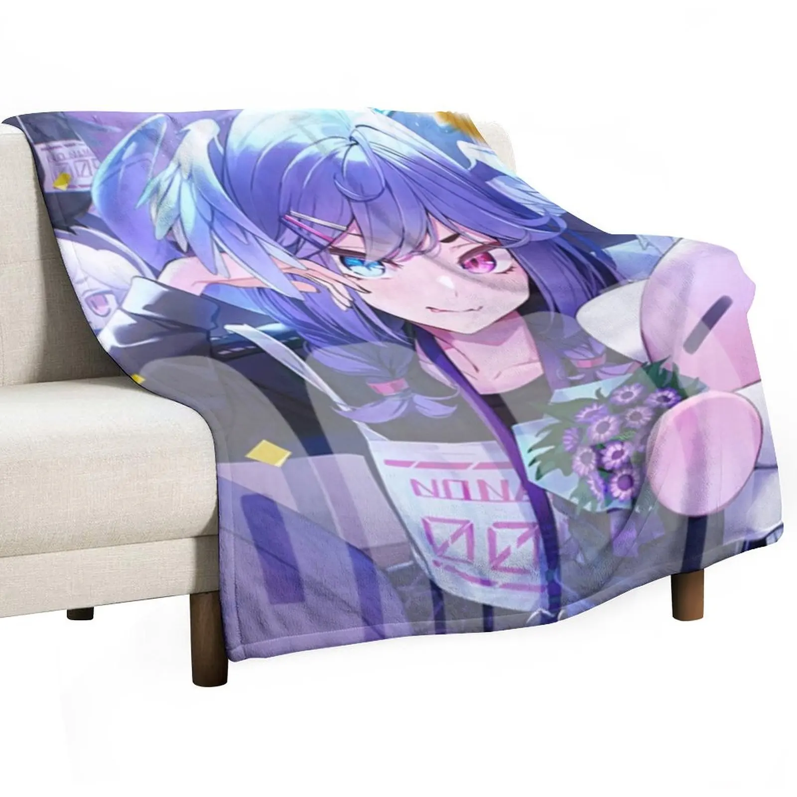 

Selen Tatsuki, Ember (Selen Tatsuki), Nijisanji, Selen Tatsuki Throw Blanket Plaid on the sofa Flannels Plush Travel Blankets