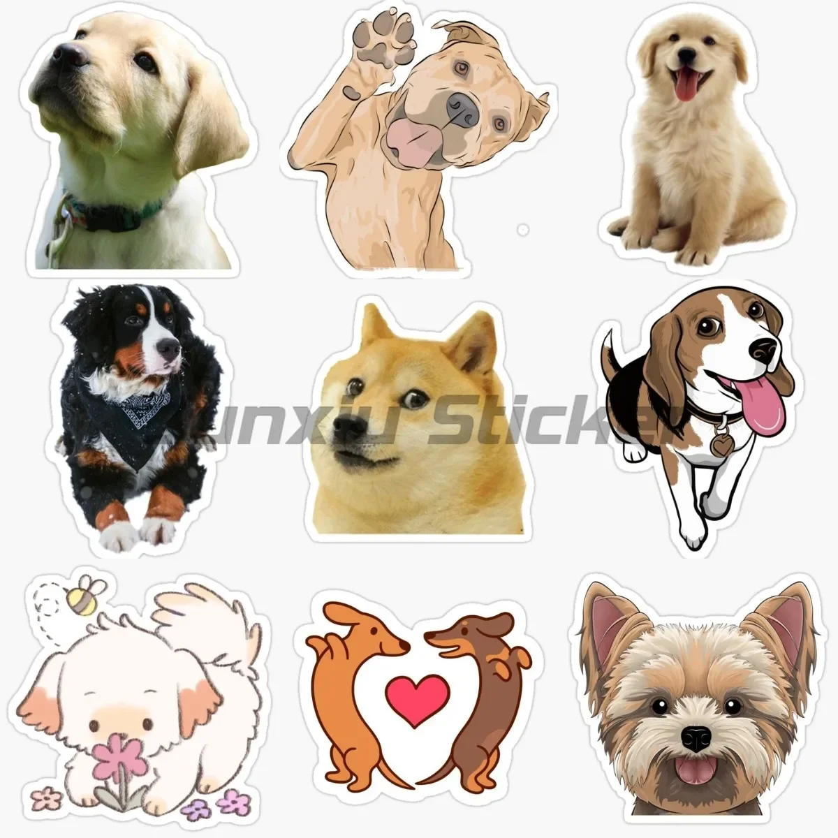 

Creativity Pet Dog Decoration Stickers Wall Room Bicycle Waterproof Car Vinyl Laptop Accessories Refrigerator Decal Customizable