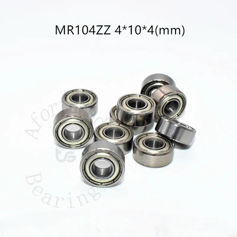 MR104ZZ 4*10*4(mm) 10PCS Metal Sealed Miniature chrome Steel Bearings free shipping