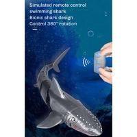 2.4G RC Shark Toys For Kids, RC Water Toys RC Boat With Lightfor Swimming Pool Water Toys (With 2 Batteries)