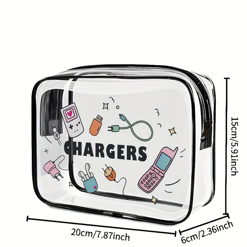 1 pièce Trousse de maquillage transparente grande capacité en PVC, pochette de toilette de voyage à fermeture éclair, organiseur de cosmétiques, étui de rangement transparent, cadeau pour femme