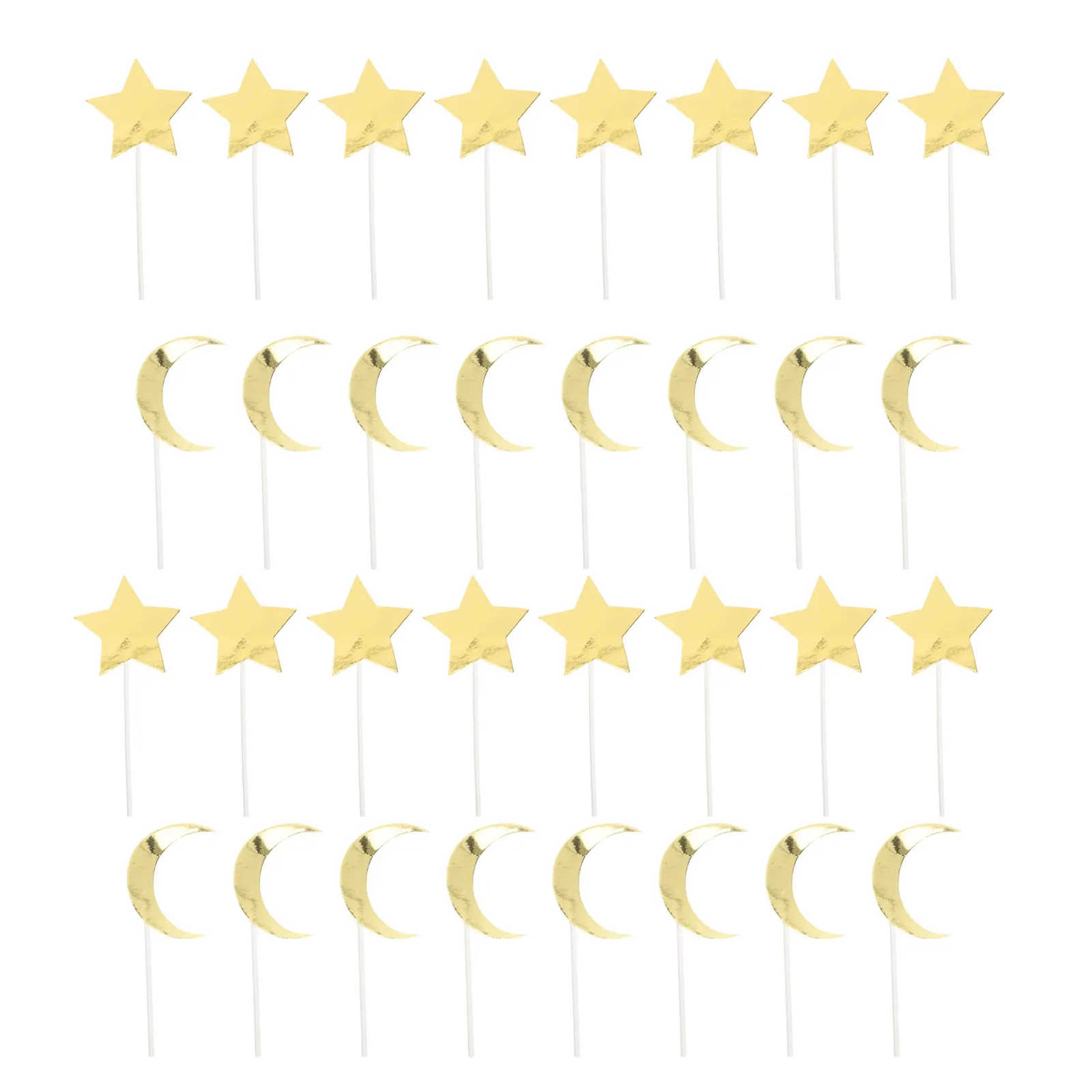 

60 Pcs Cake Insert Picks Creative Paper nament EID Mubarak Decor Festival Cake Topper Party Supplies
