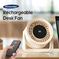 KINSCOTER 100 Speed Desktop Fan 4000mAh USB Rechargeable Household Cooling Fan Angle Adjustable Air Circulator for Travel Office