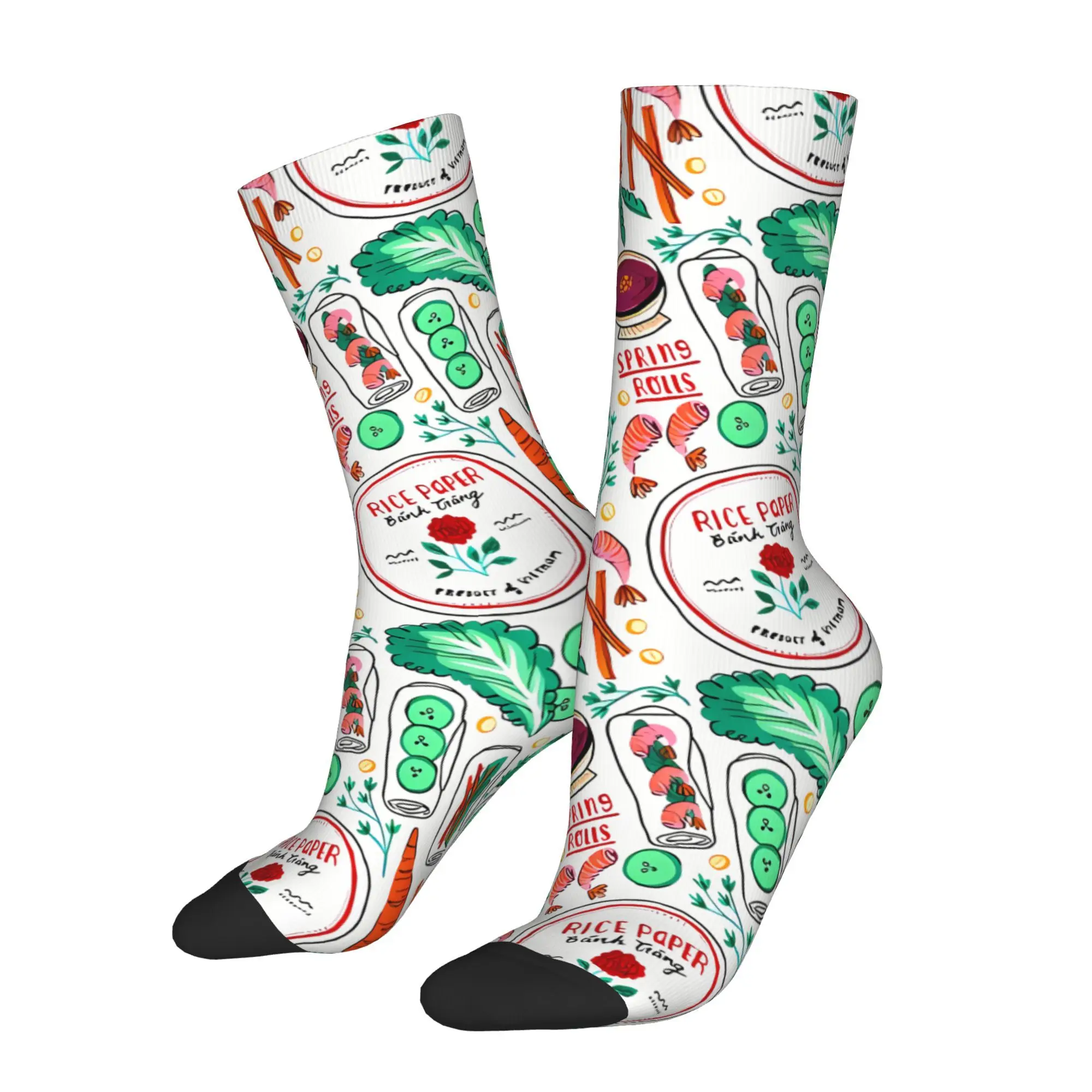 

Vietnamese Spring Rolls Sock Printed Man Polyester Fashion