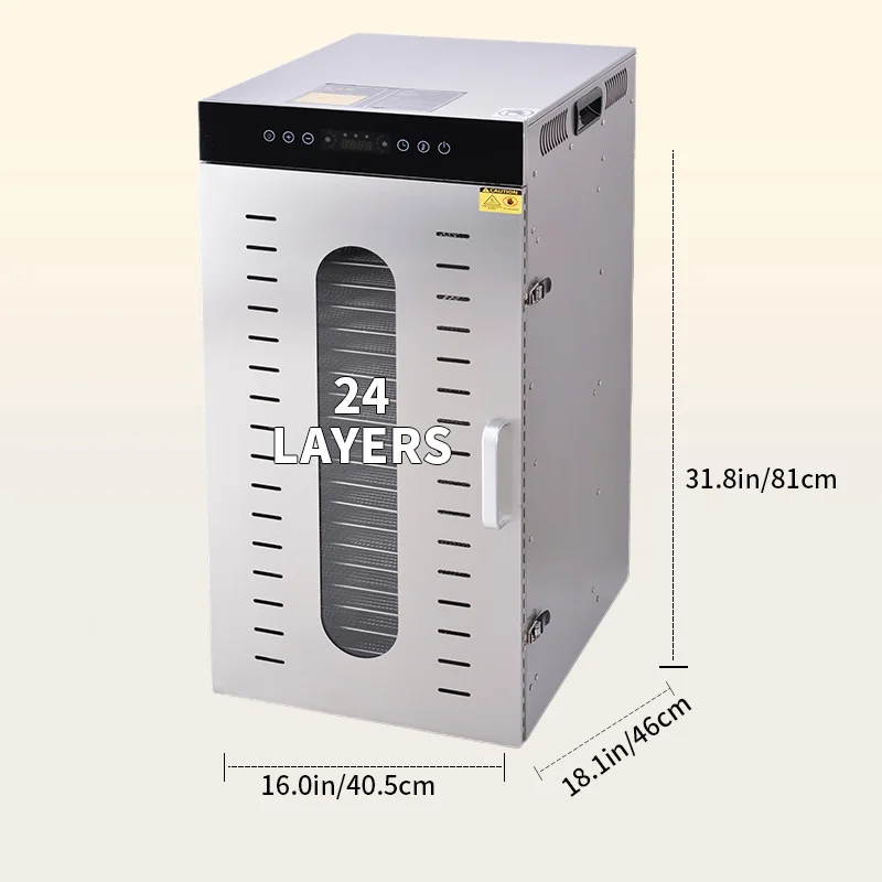Household food dehydrator stainless steel temperature range electric