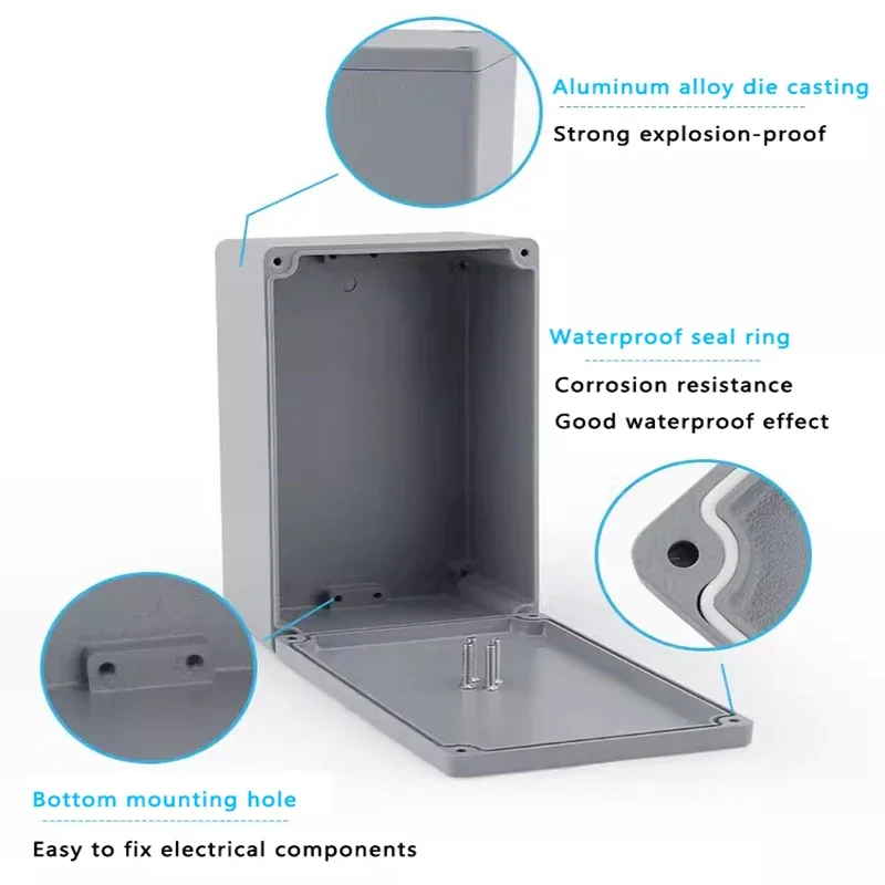 IP67 waterproof and explosion-proof cast aluminum junction box with alloy housing, outdoor engineering metal box