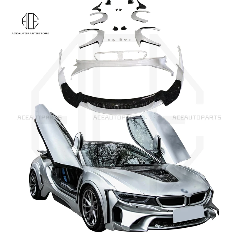 Body Kit In Energy Style For BMW I8 Auto Tuning Parts Wide Flare Fenders Front Spoiler Rear Diffuser Facelift Car Accessories