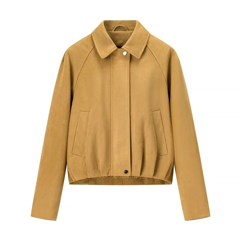 

Модная куртка-пилот, простая уличная одежда, пальто на молнии с длинными рукавами, зимнее теплое свободное пальто с карманами, винтажная верхняя одежда, сплошной цвет