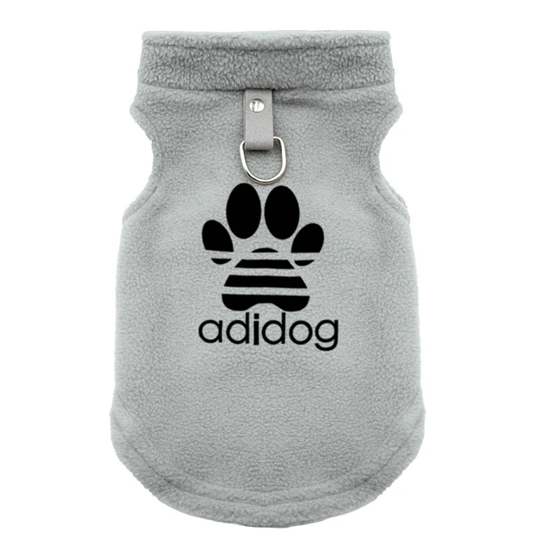 Soft Fleece Dog Clothes for Small Dogs Pull Ring Design Spring Autumn Winter Warm Pet Pullover French Bulldog Jacket Pug Coats