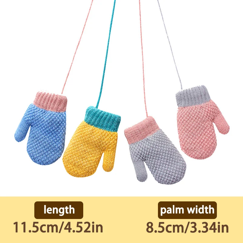 Guanti lavorati a maglia per bambini Ragazzi Ragazze Guanti senza dita carini unisex Guanti per collana invernali caldi foderati in pile