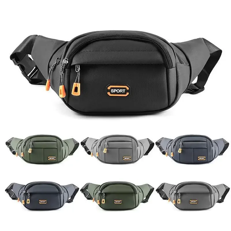 Stylish Fanny Pack Men Waist Bag, Single Shoulder Bag Four Layer Zipper Purse Phone Crossbody Chest Bag for Women Travel Outdoor