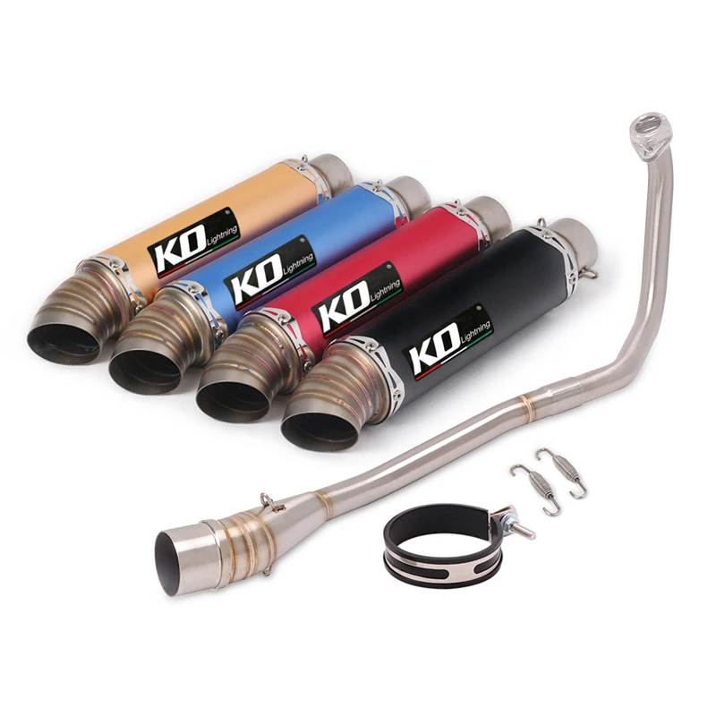 

For Yamaha Y16 Y16ZR 2021 Motorcycle Exhaust System Front Link Tube Slip On 51mm Muffler Tail Pipe Escape Without DB Killer