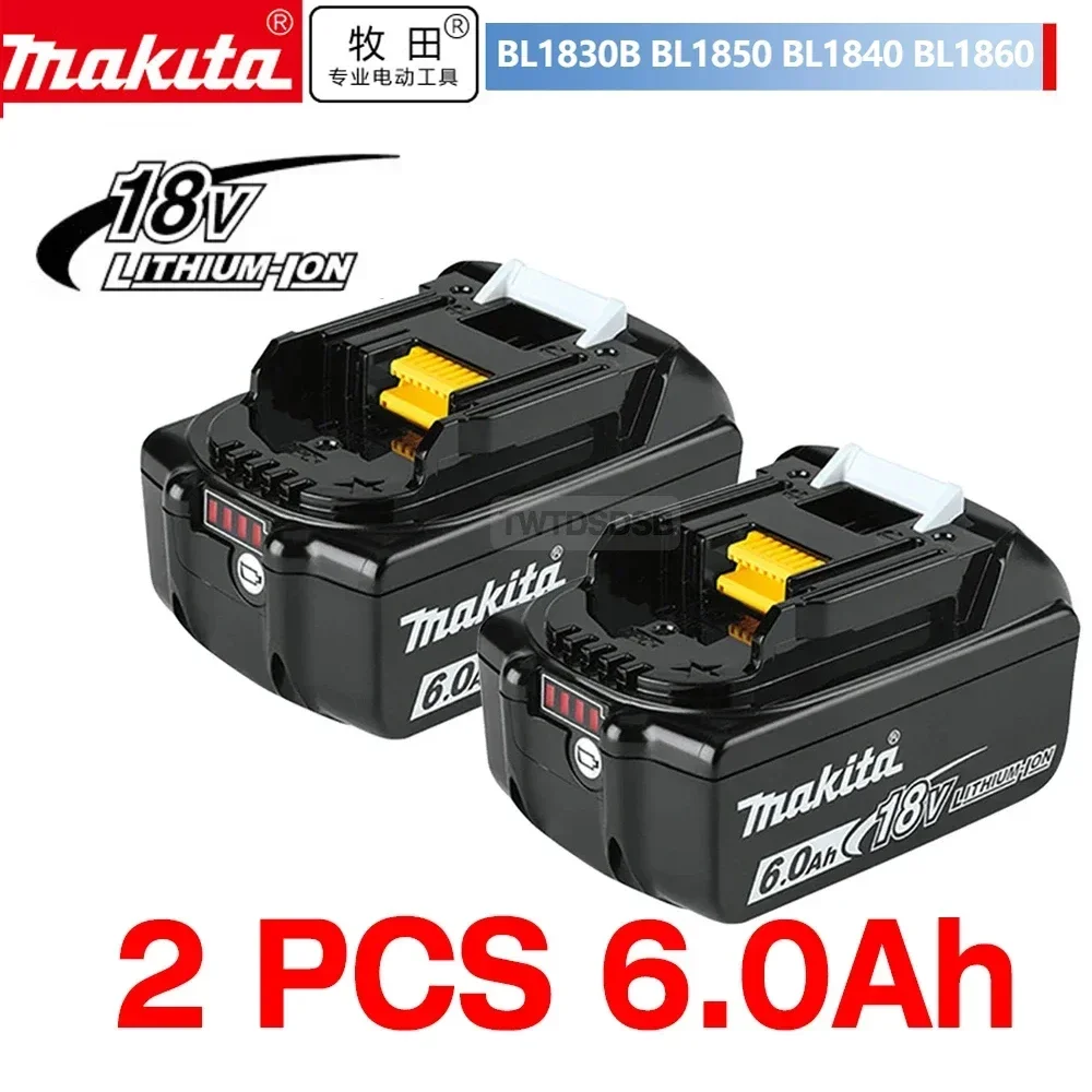 

Оригинальная Аккумуляторная Батарея Makita 18 в, 6,0 Ач, аккумуляторная батарея для электроинструментов 18 в, Makita Запасная батарея LXT BL1860B BL1860 BL1850 BL1830