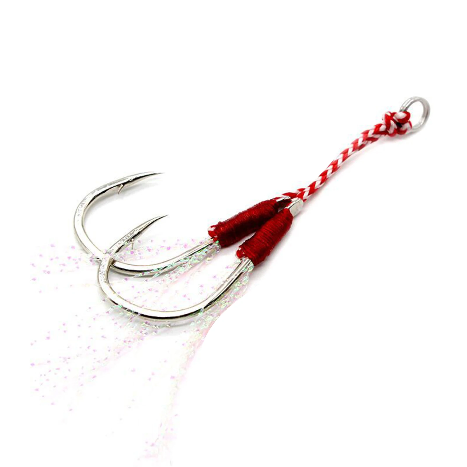 

Прочный двойной рыболовный крючок, портативный вспомогательный джиг с зазубринами, Рыболовный аксессуар