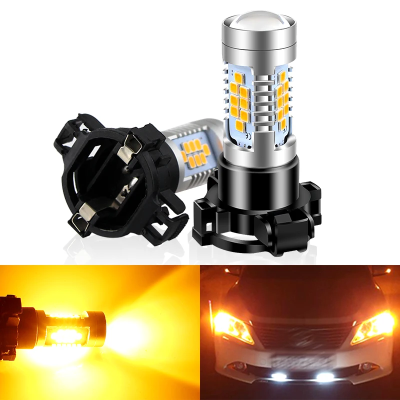 2PCS PY24W 5200 12190NA 12V Car LED Turn Signal Lights Error Free 6000K  Daytime Running Lights Auto Headlight Bulbs accessories