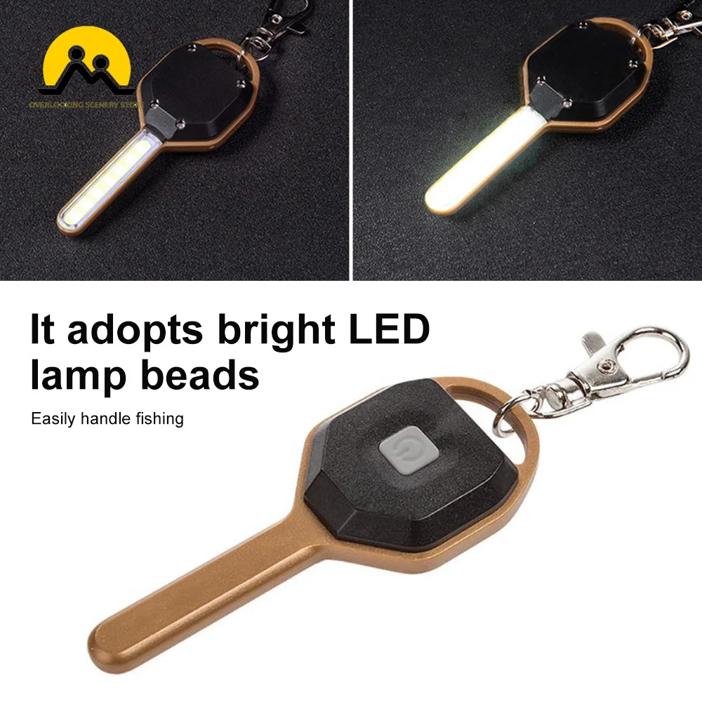 

1Pcs Portable LED Keychain Flashlight Mini Key Shape Lamp Torch Emergency Camping Hiking Light Key Ring Keychain Torch Lamp