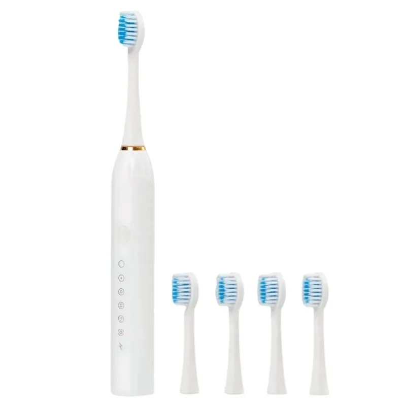 ABUD-Electric Toothbrush For Adults And Kids - Ultrasonic Cleaning, 6 Modes Soft Bristles Rechargeable, Ideal For Oral Health