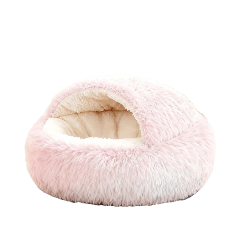 Cat Cave House Soft Shell-Shaped Cat Bed Semi-Enclosed Non-Slip Cat Sleeping Nest Comfortable Warm Cat Sleeping Bag Winter
