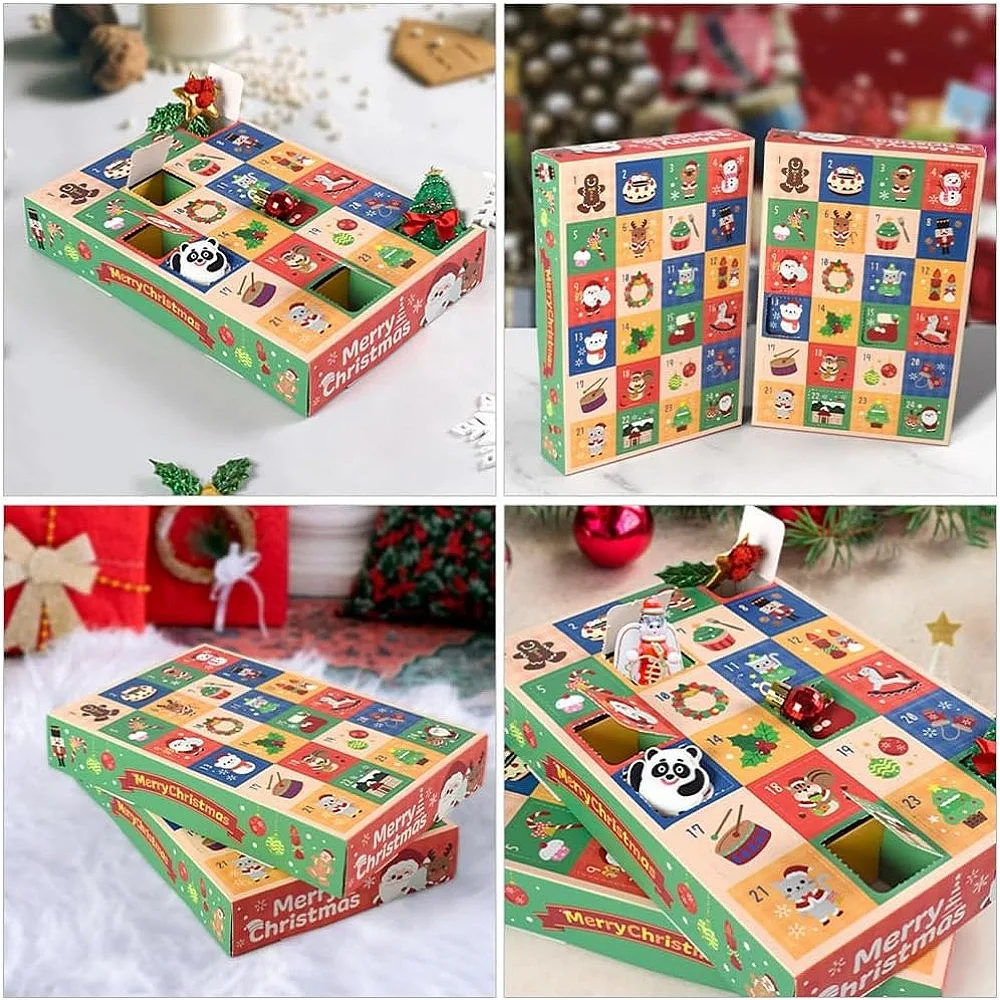 Calendários de advento de natal para preencher caixas de calendários de advento diy 24 vazio preenchível calendário de contagem regressiva de natal 24 dias caixas de presente