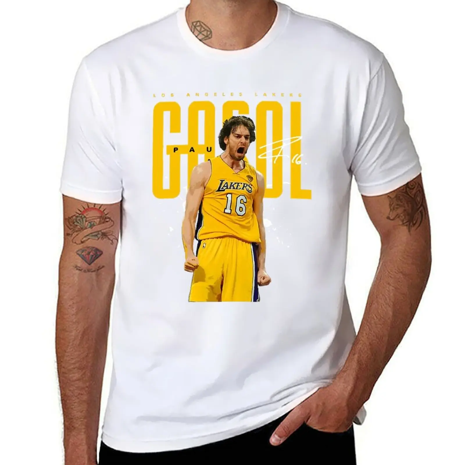 

Pau Gasol T-Shirt man t shirts high quality luxury brand printed t shirts for man funny t shirts cotton T-Shirt