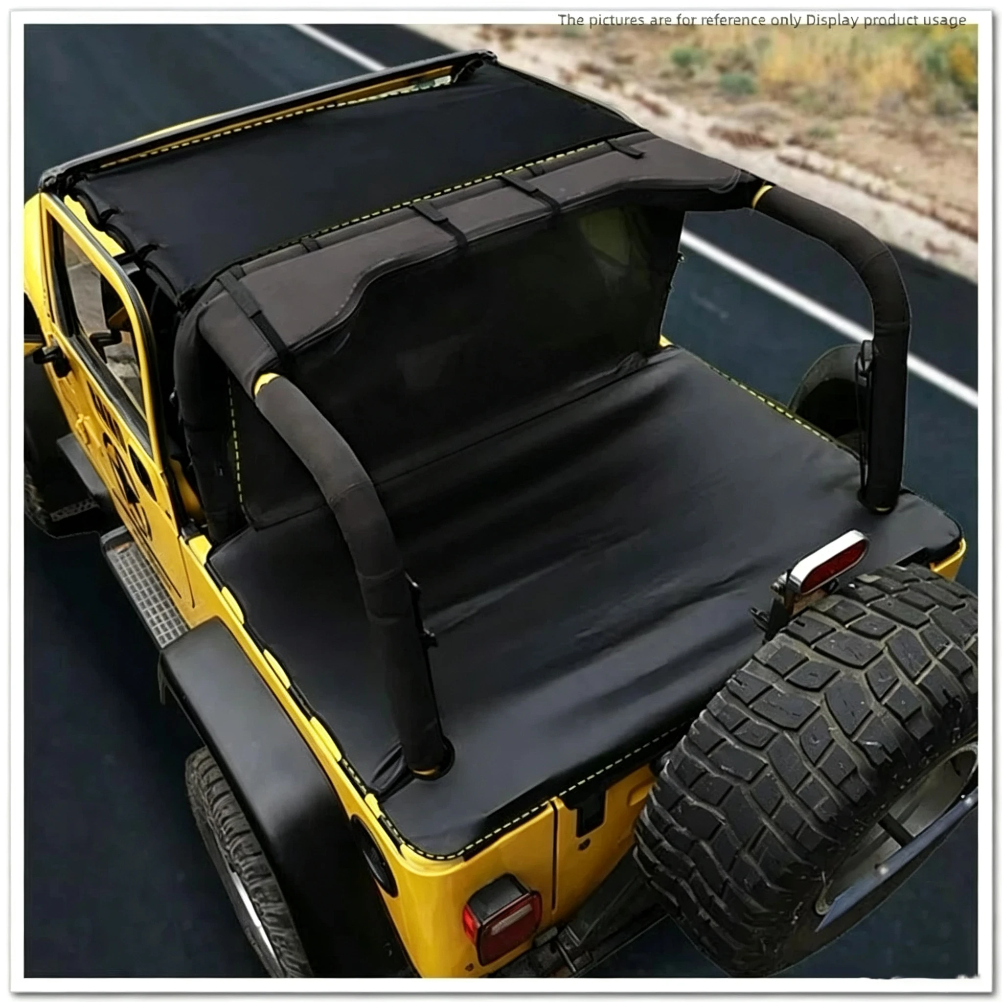 Leather Car Soft Roof Top Covers Trunk Pet Mats Isolation Net Pad Cover Fit for Jeep Wrangler TJ 1997-2006