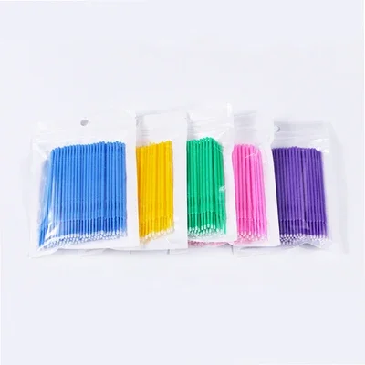 100 PCS/Pack Microbrushes for Eyelash Extension Makeup Brushes Swab Disposable Individual Applicators Mascara Eyelashes Brushes