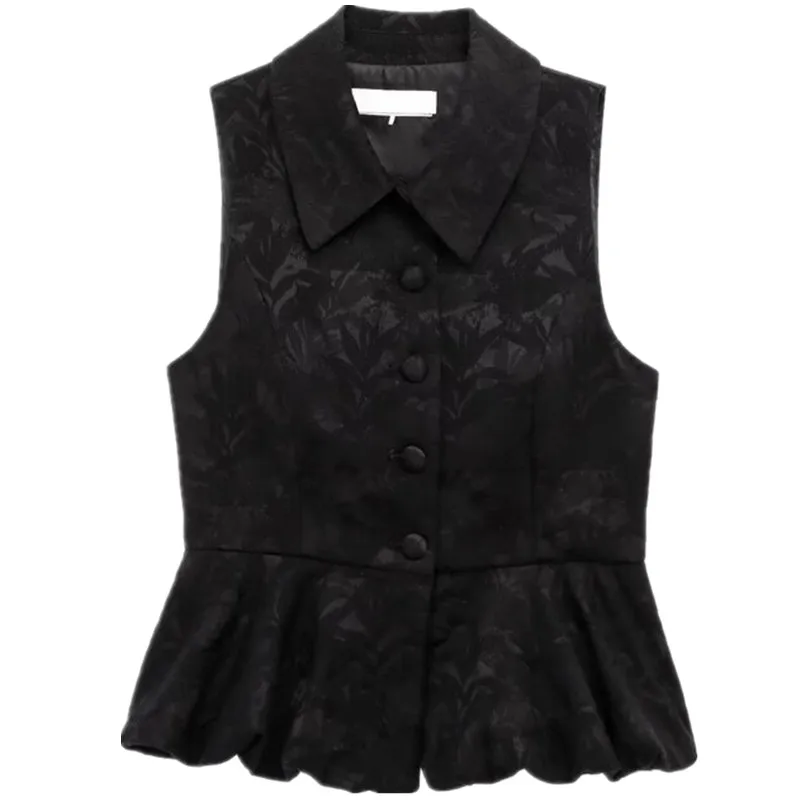 

Spring 2025 Women's Faion Balloon Sle Tu Embroidery Svel Vest New Arrival Versatile Regular Length Other Material...