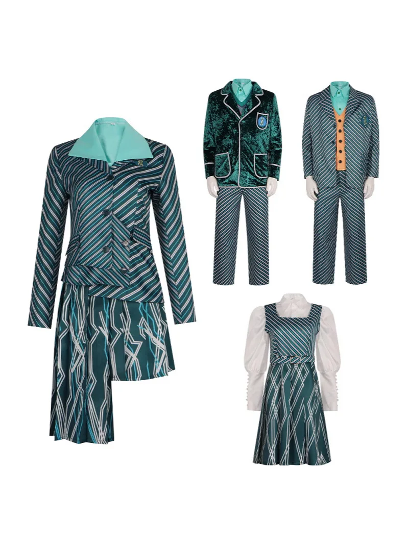 

Wicked Witch Cosplay Costume for Women - Elphaba & Glinda Shiz University School Uniform Dress, Halloween (S-XXL)