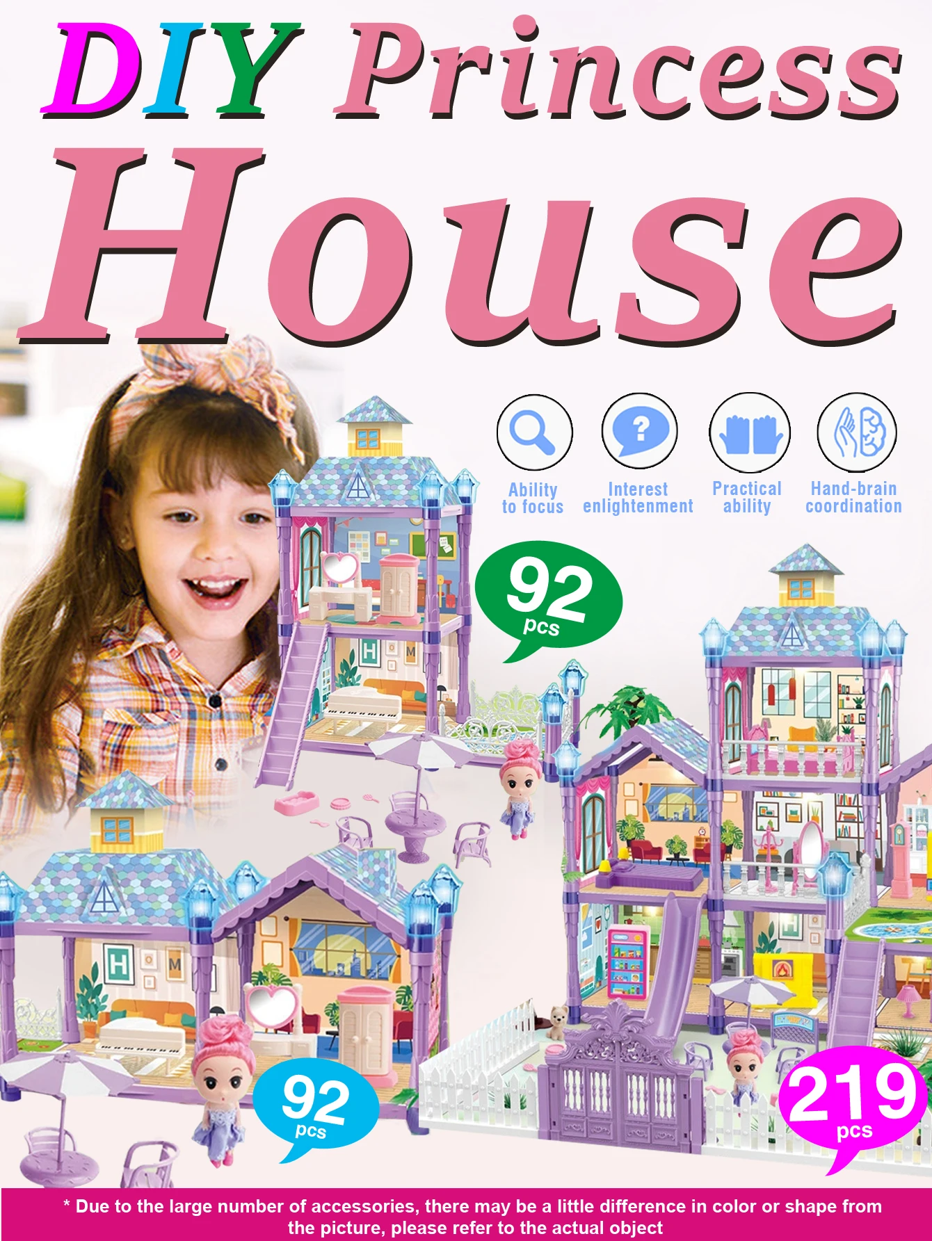 

Детский кукольный домик 3D DIY мечта замок принцессы в сборе вилла дом кукольный домик набор игрушек для девочек семейная игрушка