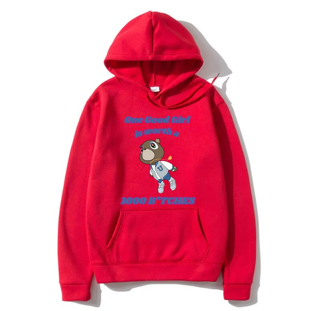 Funny Graduation One Good Girl Is Worth A 1000 Good Girl Meme Graphic Hoodie Rap Kanye West Men Hip Hop Casual Oversized Hoodies