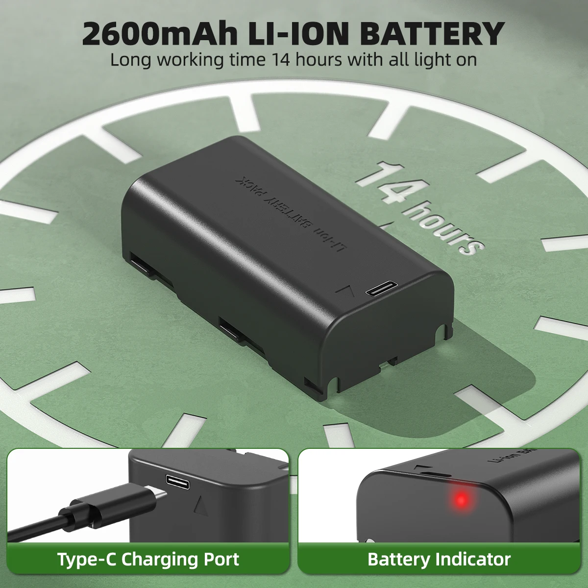 Laser Level 360 Degree Machine Line Tool Large Battery Power for Outdoor Construction Huepar RL300HVG