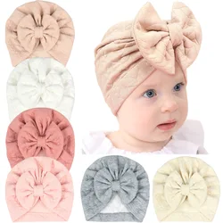 1PC New Solid Cotton Turban Baby Bonnet Beanies Newborn Hat Boys Girls Thick Autumn Winter Head Wraps Infant Caps Kid Headwear