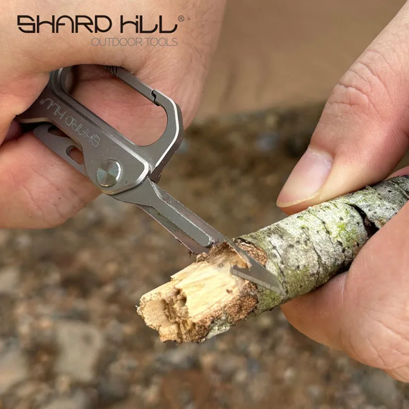 CT4 titanium alloy Multifunctional Outdoor survival tools keychain Portable EDC wrench Crowbar Toy Gifts for Men