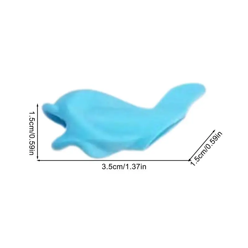 10ชิ้นที่ยึดดินสอรูปปลาที่ยึดดินสอแก้ไขท่าทางเครื่องมือสำหรับเด็กอุปกรณ์ช่วยเขียนตามหลักสรีรศาสตร์สำหรับเด็ก