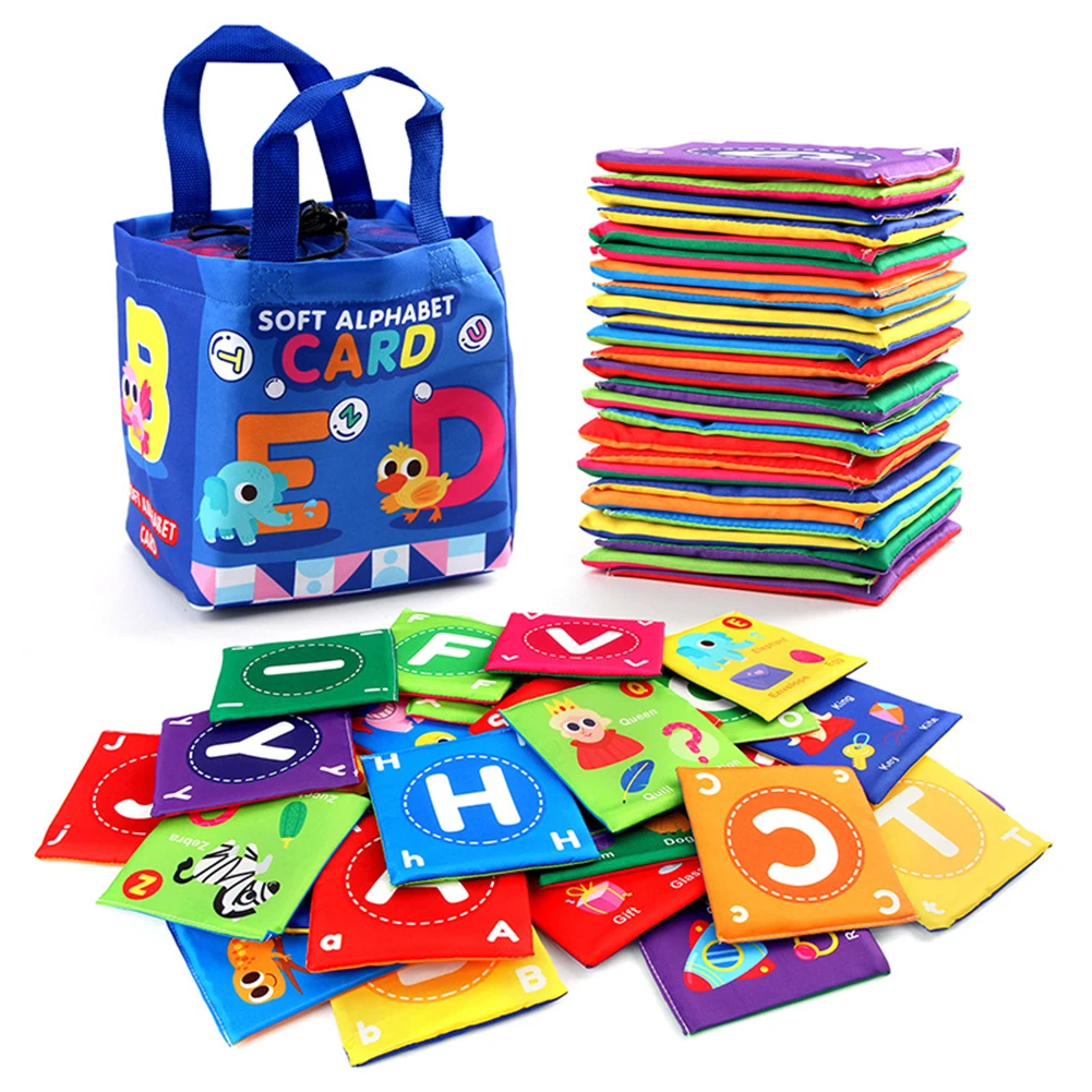 

Soft Alphabet Cards Washable Alphabet Flash Cards Early Educational Toy for Babies Infants Toddlers Boys and Girls