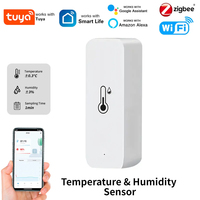 Tuya Wifi/Zigbee Temperature And Humidity Sensor Indoor Thermometer For Home Work With Alexa Google Home Assistant