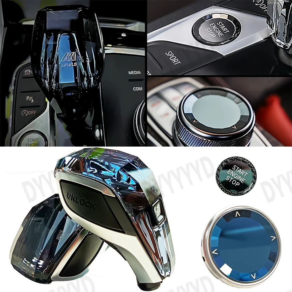 

3-pieces set Crystal Gear Shift Knob Lever 3 4 8 Series X3 X4 X5 X6 X7 Z4 I4 G26 G20 G16 G01 G06 Psychedelic Crystal Gear Handle