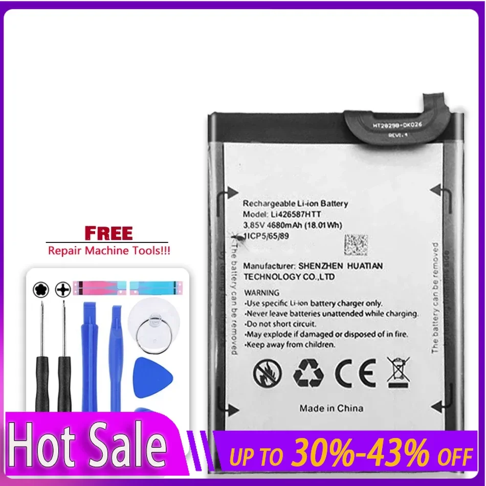 

Li426587HTT Mobile Phone Battery, 4680mAh, for Blackview A100 Portable Batteries for Cell Phones Warranty + Track Code