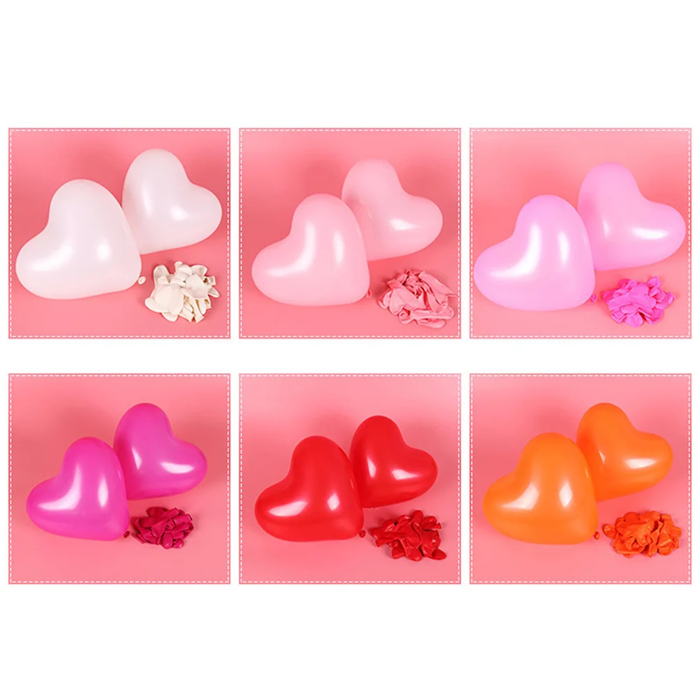 

100Pcs Heart Shape Latex Balloons 11inch Premium Latex Party Decoration Wedding Birthday Helium Balloons